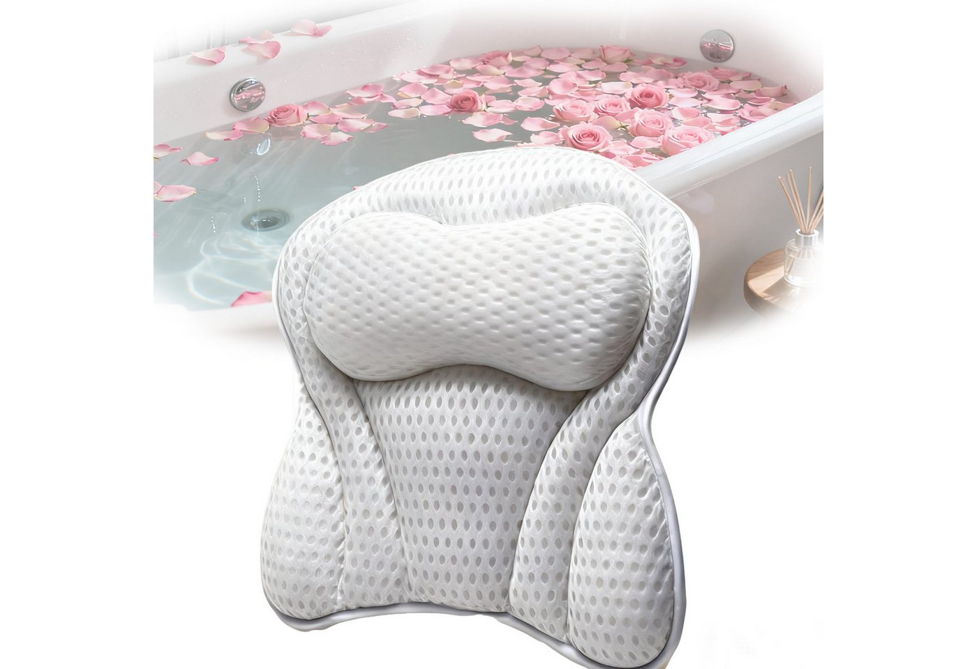 SURFOU Badewannenkissen Badekissen für Badewanne Nacken Badesofa Kopfstütze, für Badewanne, Badewannen Kissen für Home Spa, Stützt von SURFOU