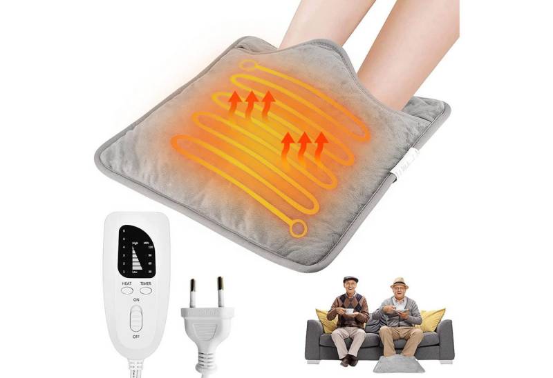 SURFOU Elektrofußwärmer Fusswärmer Elektrisch Kuscheliger Fußwärmer Automatische Abschaltung, Elektrischer Fußwärmer Schnellheizendes Kissen, für Fuß Rücken und Ganzkörper für Damen Herren von SURFOU