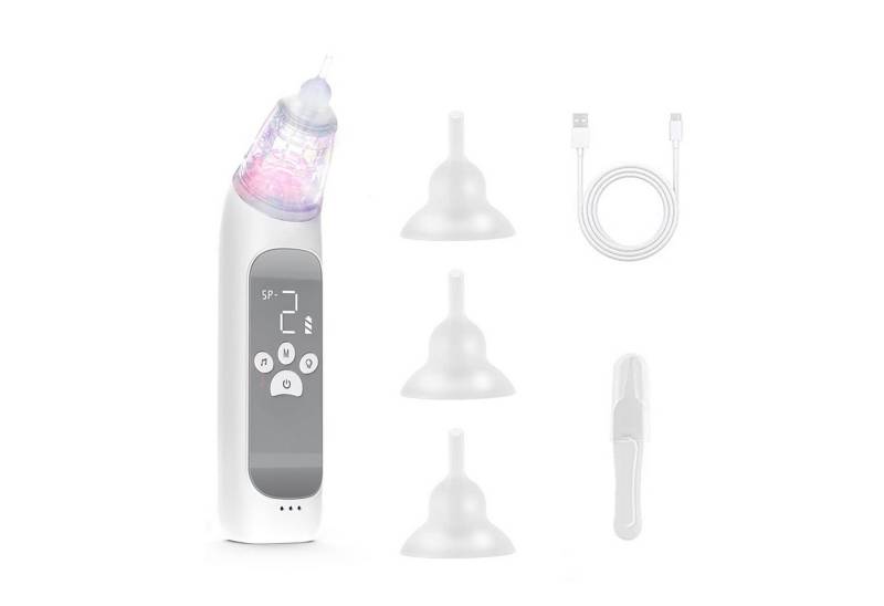 SURFOU Nasensauger Elektrisch Baby Kinder Staubsauger Nose Cleaner USB-Aufladung, Baby Nasal Aspirator 3 Saugstärken 3 Größen Tip Säuglinge/Kleinkinder von SURFOU