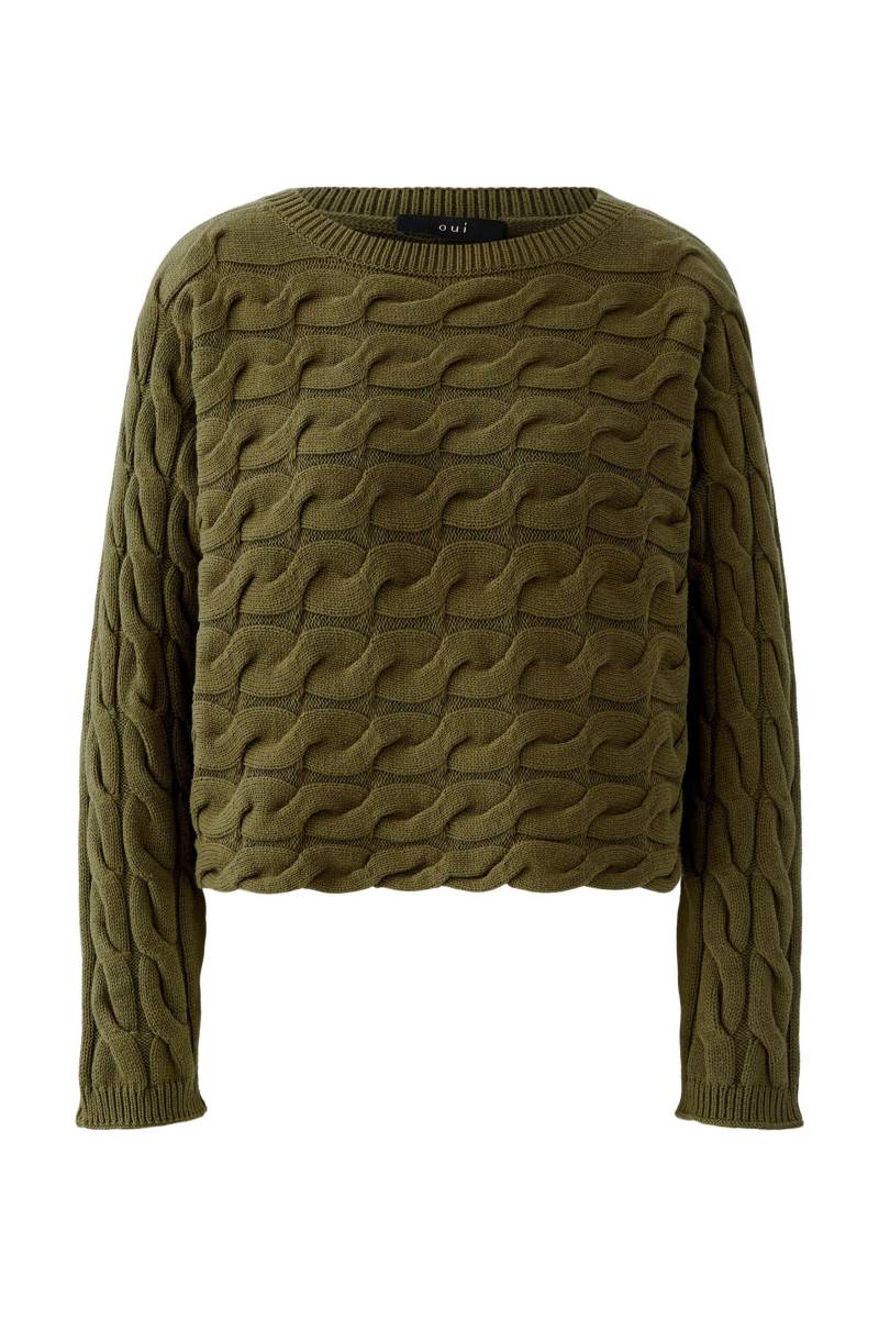 Oui - SIRAH Pullover burnt olive - Gr. - 40 von Oui
