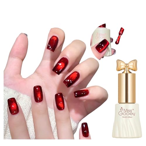 Wine Red Cat Eye Gel Nail Polish, glitzernder roter Gel-Nagellack, magnetisches Gel burgunderroter funkelnder Kristall-Gel-Nagellack Soak-off für Nagelstudios und zum Selbermachen zu Hause Wine Red Cat Eye Gel Nail Polish, glitzernder roter Gel-Nagellack, magnetisches Gel burgunderroter funkelnder Kristall-Gel-Nagellack Soak-off für Nagelstudios und zum Selbermachen zu Hause von SURORAIN