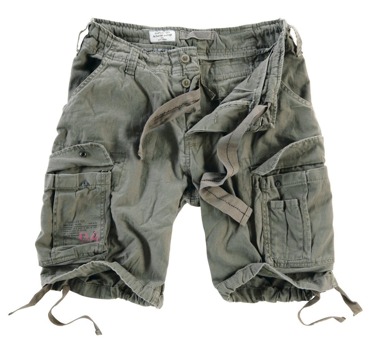 SURPLUS Cargoshorts AIRBORNE Vintage Cargoshort oliv Cargostyle von SURPLUS