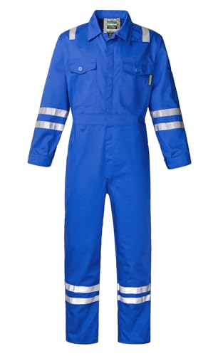 SUSHIMIAN Arbeitsanzug Arbeitsoverall für Herren Damen Reflektierende Overall Arbeitskleidung Rallyekombi Arbeits-Overalls mit Vielen Taschen, Blau, L von SUSHIMIAN