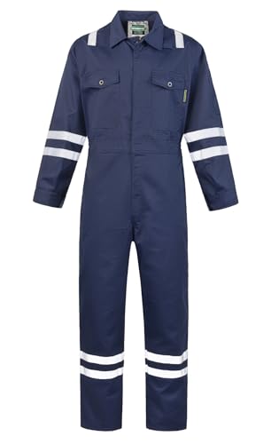 SUSHIMIAN Arbeitsanzug Arbeitsoverall für Herren Damen Reflektierende Overall Arbeitskleidung Rallyekombi Arbeits-Overalls mit Vielen Taschen, Navy, S von SUSHIMIAN