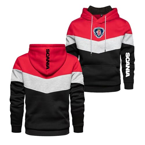SUSTOREC Herren-Patchwork-Hoodie Für Scania Grafik-Sweatshirt Kapuzenmäntel Langarm-Oberteile Kapuzenpullover Bequeme Oberbekleidung Pullover Trainingsanzug-Red||M SUSTOREC Herren-Patchwork-Hoodie Für Scania Grafik-Sweatshirt Kapuzenmäntel Langarm-Oberteile Kapuzenpullover Bequeme Oberbekleidung Pullover Trainingsanzug-Red||M von SUSTOREC