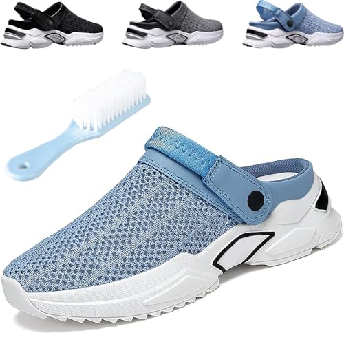 Orthopädische ausgehöhlte Sommersandalen für Herren, orthopädische Schuhe von Jerrycherries, 2024 neue Sommersandalen, Mesh-Schuhe, Sandalen für Herren, Slip-on-Walking-Hausschuhe (Blau,39 EU) von SUSUMZ