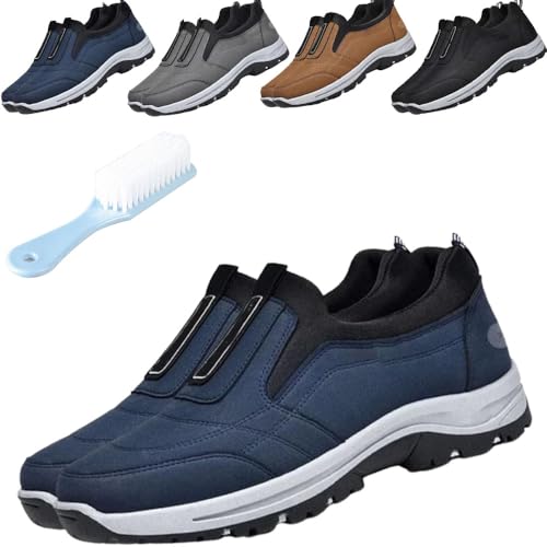 SUSUMZ Daladder Wanderschuhe, Herren-Slip-On-Schuhe, lässige, Bequeme und atmungsaktive wasserdichte Wanderschuhe, Herren-Wanderschuhe, Outdoor-Camping-Kletter-Walking-Laufschuhe (Blau,38) von SUSUMZ