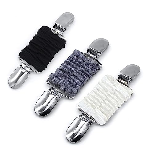 SUVIA 3-Teiliger Vintage-Pullover-Schal-Clip, Retro-Cardigan-Kragen-Clip, Kleid-Hemd-Brosche-Clip für Frauen-Mädchen-Dekor von SUVIA
