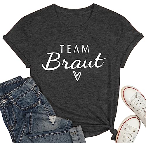 Junggesellenabschied Frauen T-Shirt Team Braut Tshirt JGA Braut Shirts Brautjungfer Single-Party T-Shirts von SUWATOIN