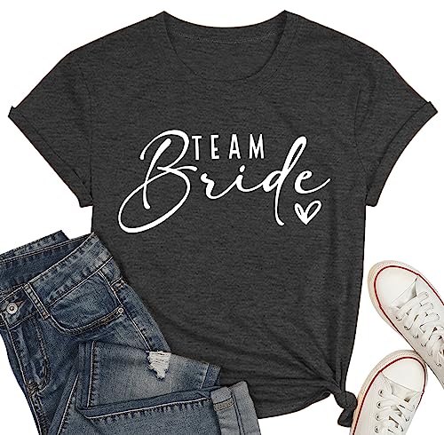 Junggesellenabschied Frauen T-Shirt Team Bride Tshirt JGA Braut Shirts Brautjungfer Single-Party T-Shirts von SUWATOIN