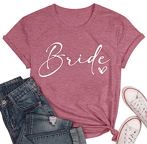 Junggesellenabschied Frauen T-Shirt Team Bride Tshirt JGA Braut Shirts Brautjungfer Single-Party T-Shirts von SUWATOIN