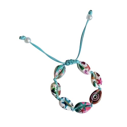 SUXUMHAO Gewebtes Muschel-Armband, Fußkettchen für Damen, Boho-Fußkettchen, Armband, Strandfußschmuck für Party (Stil M) von SUXUMHAO
