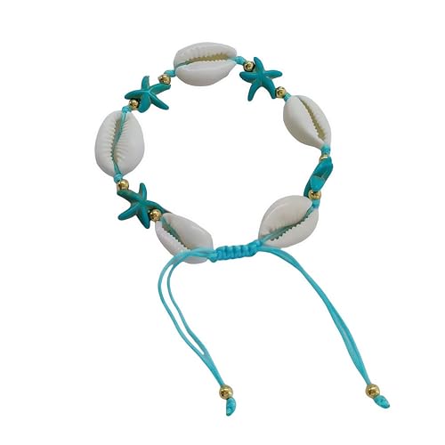 SUXUMHAO Gewebtes Muschel-Armband, Fußkettchen für Damen, Boho-Fußkettchen, Strandfußschmuck für Party (Stil F) von SUXUMHAO