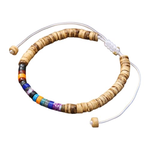 SUXUMHAO Handgefertigtes Holzperlen Boho Vintage Stretch Armband Heilung Schutz Balance Armband für Frauen Männer Stil H von SUXUMHAO