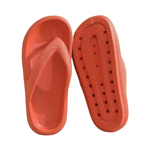 SUYHKO Hausschuhe Damen Frauen Flip Flops Sommer Beach Nicht-schlupf-wolken-pantoffeln Frauen Folien-orange-40-41 von SUYHKO