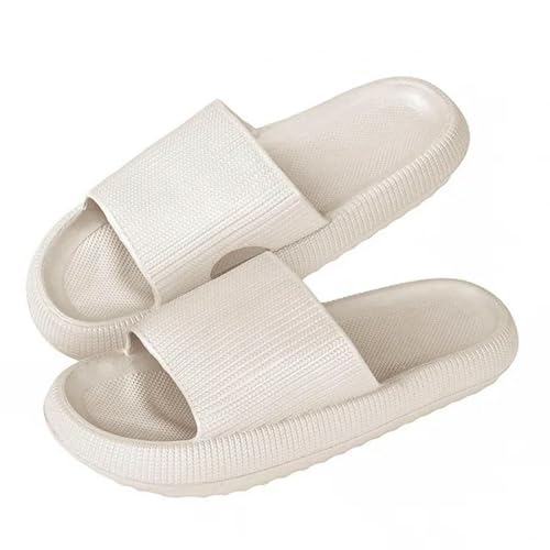 SUYHKO Hausschuhe Damen Männer Modische Flip Flops Unisex Hausschuhe Badezimmer Nicht-rutschrutschen Innensandalen Im Freien Im Freien-b-white-40-41 (25-25,5 Cm) von SUYHKO