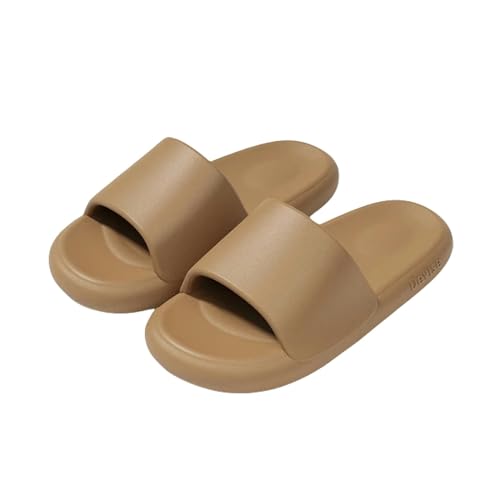 SUYHKO Hausschuhe Damen Modewolkensandalen Frau Dicke Plattform -hausschuhe Anti Slip Home Bodenrutschen Vielseitige Sommerstrandschuhe-coffeese-36-37 von SUYHKO