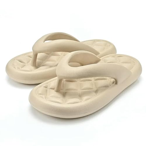 SUYHKO Hausschuhe Damen Paar Strand Flip-flop Frauen Lässige Badezimmer-slipper Männer Atmungsaktiven Schuhen-stil 1-khaki-44-45 von SUYHKO