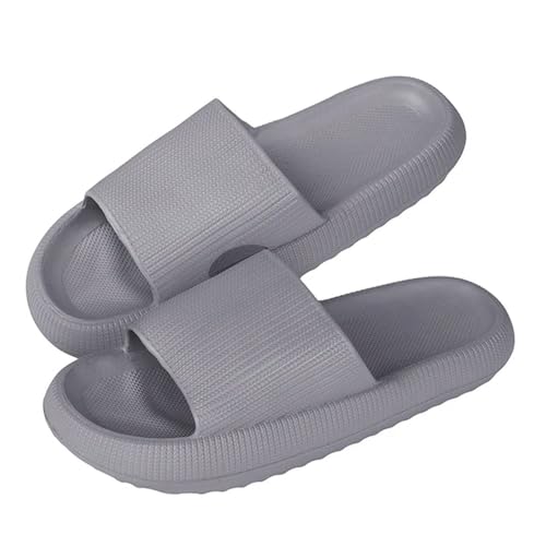 SUYHKO Hausschuhe Damen Sommer Flip Flop-grau 4 Cm-36-37 (24 Cm) von SUYHKO