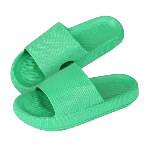 SUYHKO Hausschuhe Damen Sommer Flip Flop-grün 4cm-36-37 (24 Cm) von SUYHKO