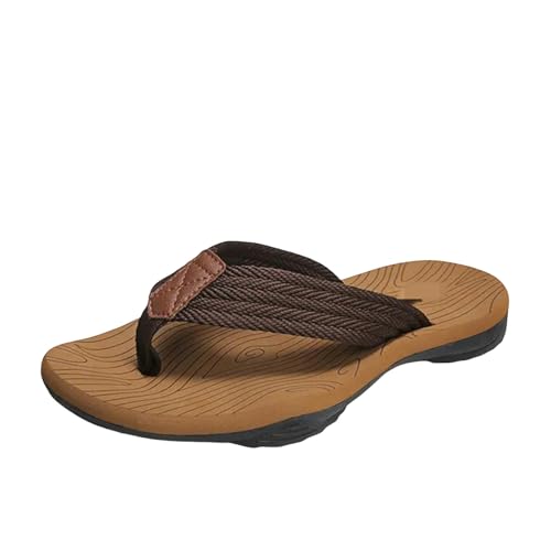 SUYHKO Sommerhausschuhe Schuhe Männer Flip Flops Modemenschen Sandalen Outdoor Weiche Sommerschuhe-Braun-11 von SUYHKO