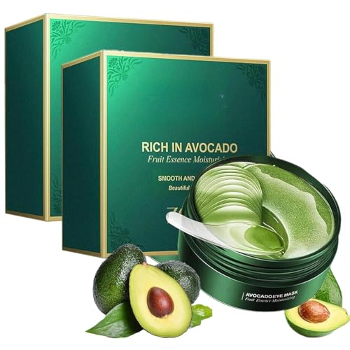 Avocado-Augenmaske (60 Stück): Feuchtigkeitsspendende und pflegende Augenmaske zur Reduzierung von Augenringen, zur Befeuchtung und Verbesserung der Augenhaut. Für Männer und Frauen geeignet. von SUYOIKHGMN