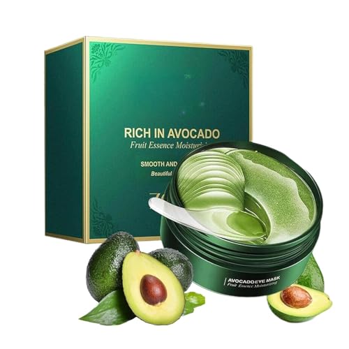 Avocado-Augenmaske (60 Stück): Feuchtigkeitsspendende und pflegende Augenmaske zur Reduzierung von Augenringen, zur Befeuchtung und Verbesserung der Augenhaut. Für Männer und Frauen geeignet. von SUYOIKHGMN