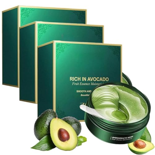 Avocado-Augenmaske (60 Stück): Feuchtigkeitsspendende und pflegende Augenmaske zur Reduzierung von Augenringen, zur Befeuchtung und Verbesserung der Augenhaut. Für Männer und Frauen geeignet. von SUYOIKHGMN