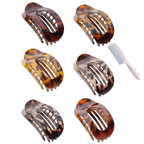Entenschnabel Haarspange, Einfache Elegante Benglatt Haarspange, Matte Große Rutschfest Flat Duckbill Hair Clips, Ebogenes Design, Flach Sicherer Halt Innenzähne Haar Krallen von SUYOPPM