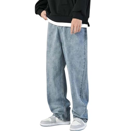 Herren-Jeans, modisch, lockere Cargohose, Y2K, Baggy-Cargohose, Sommer, bequeme Baumwolle, Freizeithose, lockerer Ballon, Teenager, Skateboard, Streetwear, breite Jeans, Herren-Combat-Denim-Jeans, von SUYUKU