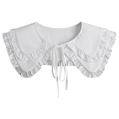 SUZALA Abnehmbare Falscher Kragen, Krageneinsatz Damen, Bluse Gefälschter Kragen Halbe Hemden Kragen Klassisches Design Top Elegant für Frauen Mädchen von SUZALA