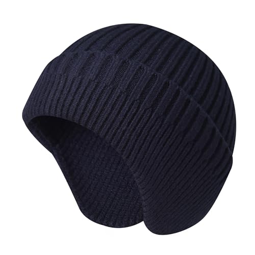 SUZALA Wintermütze Strickmütze Herren Damen, Unisex Winter Beanie Mütze, Elastizität Winddicht Strickmütze für Laufen Skifahren Radfahren Snowboarden von SUZALA