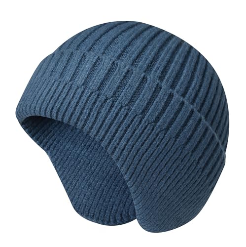 SUZALA Wintermütze mit Ohrenklappen, Atmungsaktive Strickmütze Beanie Mütze für Damen und Herren, Kopfwärmer Beanies Outdoor-Aktivitäten von SUZALA