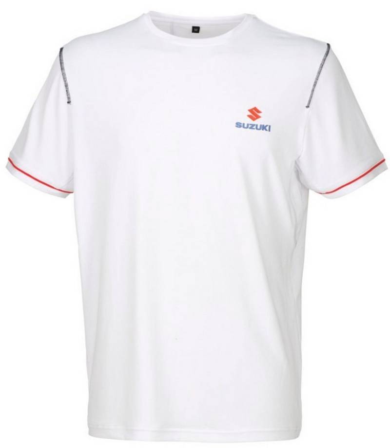 SUZUKI T-Shirt Suzuki Herren Sport T-Shirt Kurzarm weiß von SUZUKI