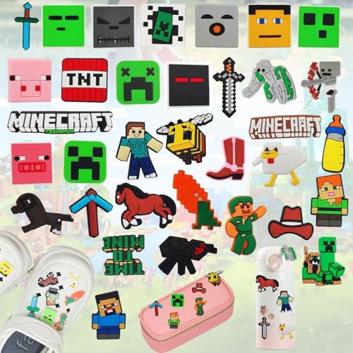 SUpoetry 34 Stück PVC Schuh Charms, Niedliche Cartoon-Schuhverzierungen, Schuh Charms für Kinder Clogs, DIY Schuhanstecker Schuhanhänger, Schuh-Charm für Mädchen und Jungen (Bunt) von SUpoetry