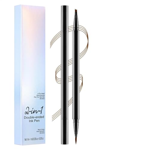 SVCEQZE Flüssiger Brauenstift, Augenbrauenstift | 2-in-1 wasserdichte Augenbrauenstift mit 4 Tipps | Make-up-Accessoires, lang anhaltende Stirnkonturierungsstift für das tägliche Reisegeschäft von SVCEQZE
