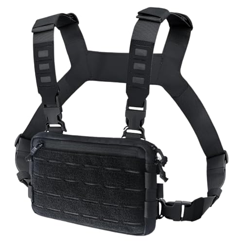 SVCEQZE Laufgurt Brusttasche Für Männer - Verstellbare wasserdichte Fliegenfischerweste - Für Sport Radfahren Wandern Arbeit Camping von SVCEQZE