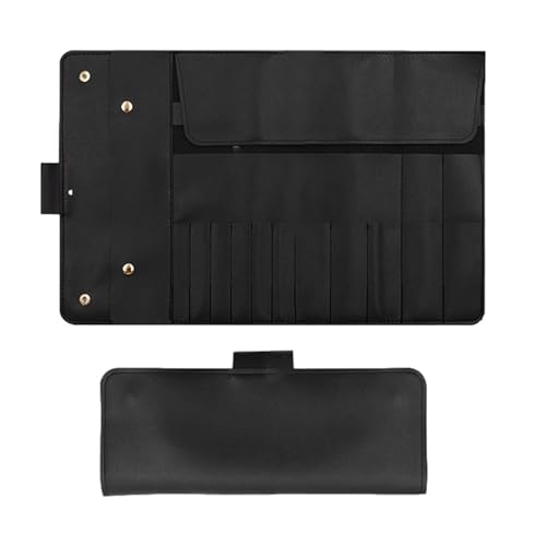 SVCEQZE Make-up-Pinsel-Rolltasche, aufrollbare Kosmetiktasche - PU-Leder-Reparaturwerkzeug-Rolltasche | PU-Leder, Faltbarer Make-up-Pinsel-Reise-Organizer für Damen, Toilettenartikel, Pinsel, Reisen von SVCEQZE