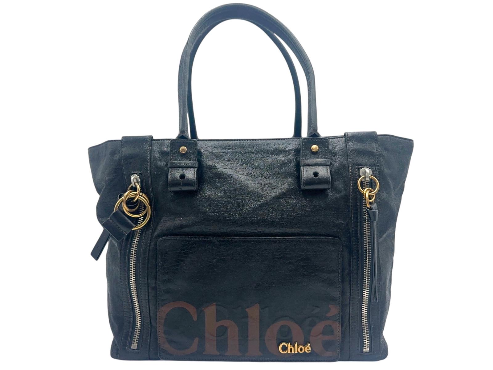 Chloé Eclipse Triple Logo Top Zip Tote Bag Large Schwarz Shopper Tasche Chloe Chloé Eclipse Triple Logo Top Zip Tote Bag Large Schwarz Shopper Tasche Chloe von SVELUXE
