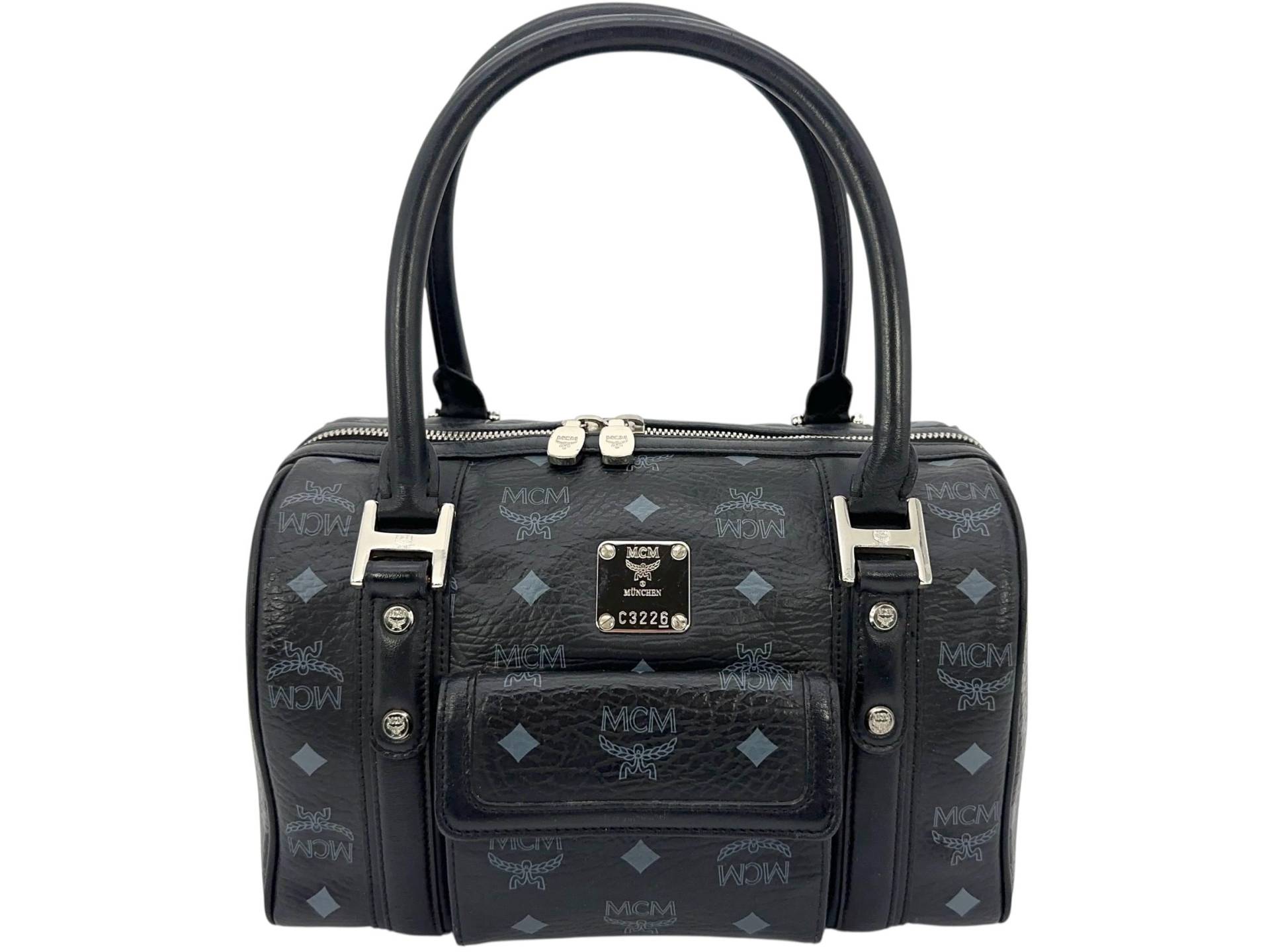 Mcm Handtasche Boston Bag One Pocket Schwarz Tasche Heritage Henkeltasche Logo Mcm Handtasche Boston Bag One Pocket Schwarz Tasche Heritage Henkeltasche Logo von SVELUXE