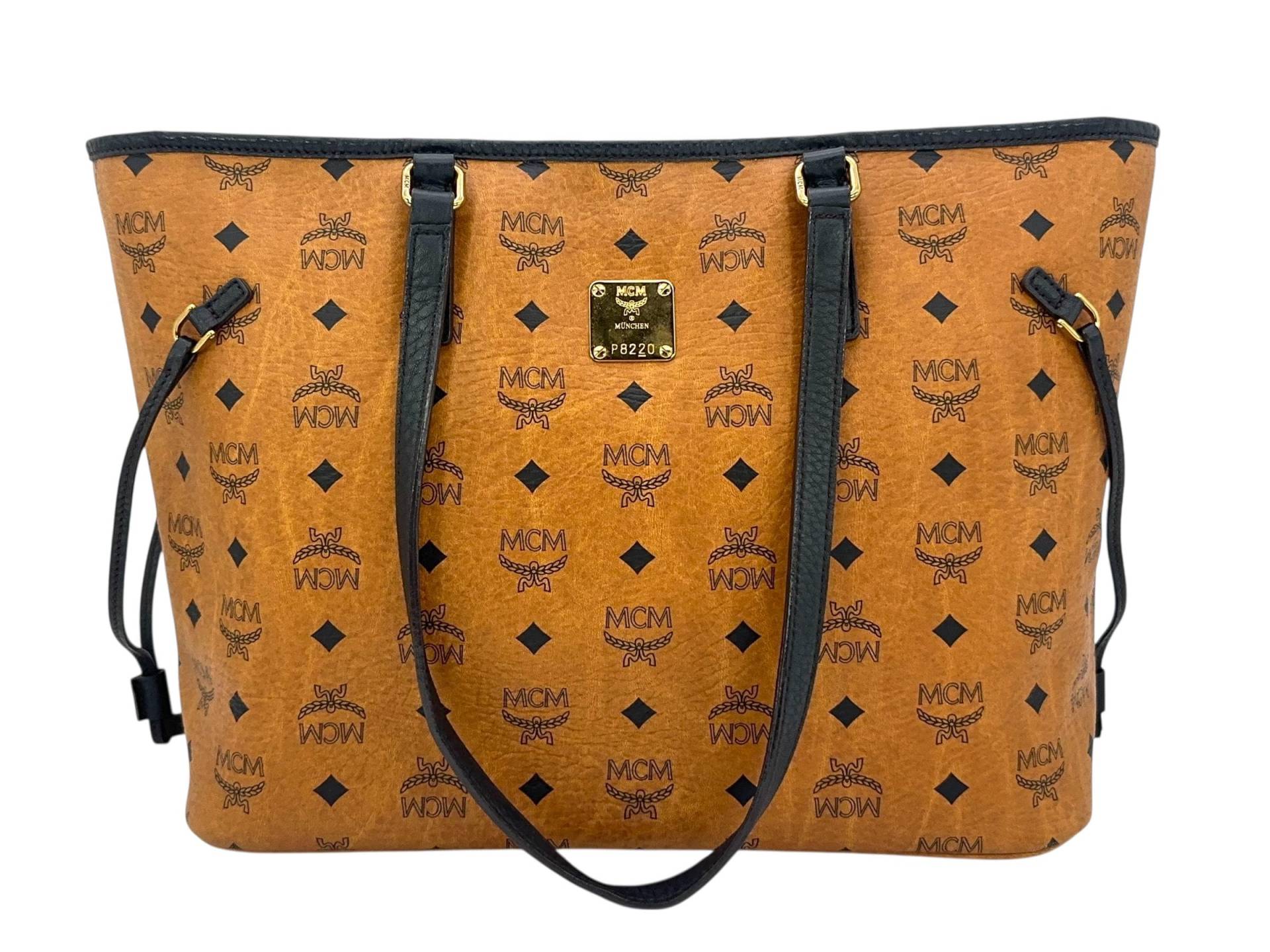 Mcm Top Zip Shopper Bag Tasche Handtasche Henkeltasche Cognac Schwarz Medium Mcm Top Zip Shopper Bag Tasche Handtasche Henkeltasche Cognac Schwarz Medium von SVELUXE