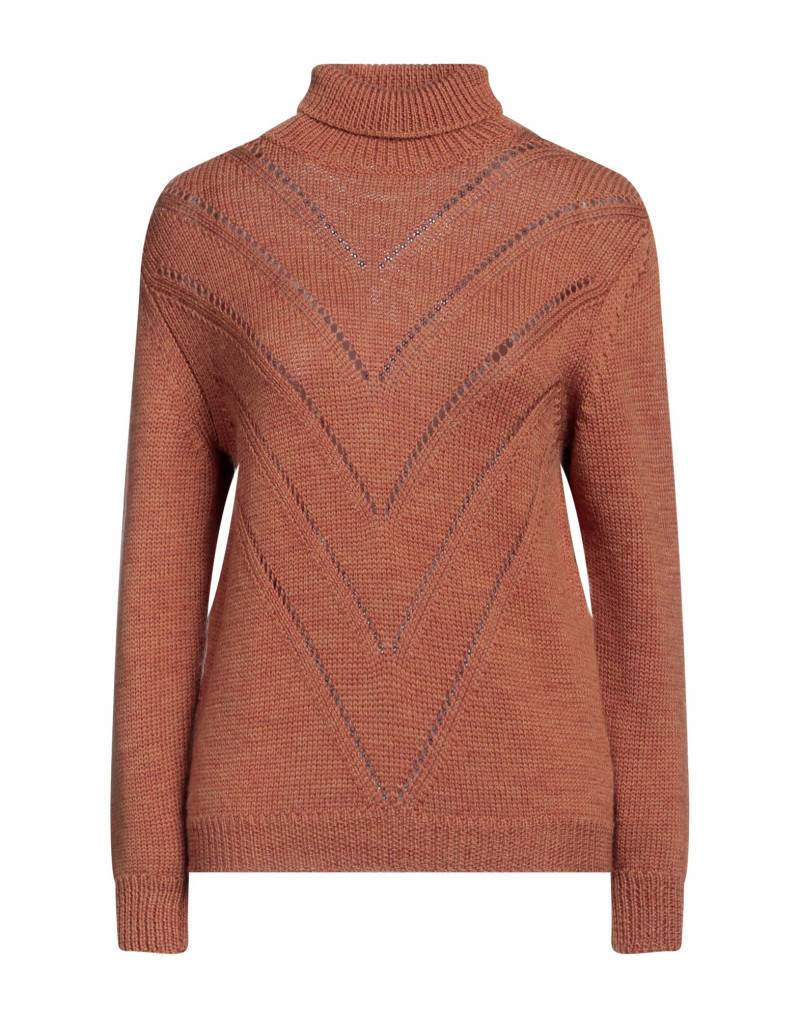 SVEVO Rollkragenpullover Damen Lederfarben von SVEVO