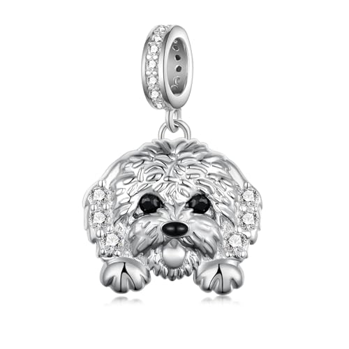 Bichon Frisé-Geschenke, S925 Sterlingsilber, Hundeanhänger, Hundeschmuck, Geschenke für Frauen, Bichon Frisé-Liebhaber von SVODEA