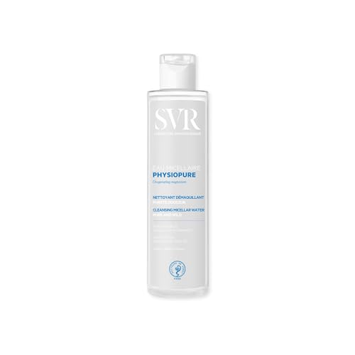 SVR - Physiopure Mizellares Wasser – Reinigungsmittel, Reinigungsmittel, Reinheit weich, für empfindliche Haut (Gesicht, Augen, Lippen) – Magnesium Sauerstoff, feuchtigkeitsspendender Komplex – 200 ml von SVR