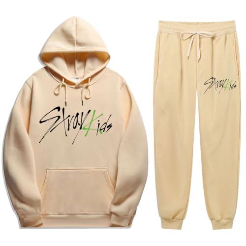 SWAIM Kpop Stray Kids Anzug Herren Y2K Jogginganzug 2 Teilig Herbst Leichte Trainingsanzug Sportanzug Tracksuit Unisex Jogging Anzug Set mit Hoodie Und Hose von SWAIM