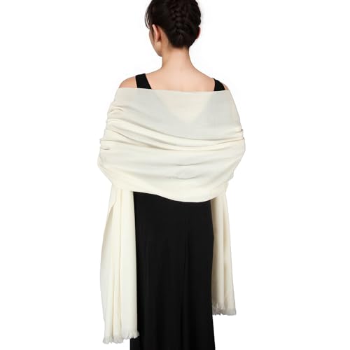 SWAT PANY Winter Schal Damen für Abendkleid Festlich ivory Warme Pashmina Stola Schals tücher für Frauen von SWAT PANY