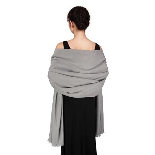 SWAT PANY Grau Damen Winterschal Pashmina Stola für Festlich Abendkleid von SWAT PANY