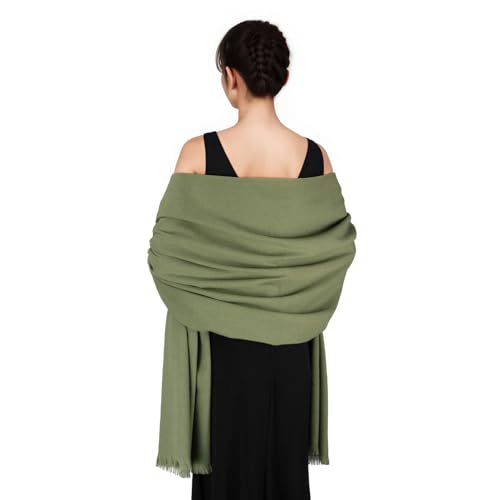SWAT PANY Schal Grün Damen Winter Schals Tücher für Damen Pashmina Winterschal Stola Damen für Festlich Abendkleid von SWAT PANY