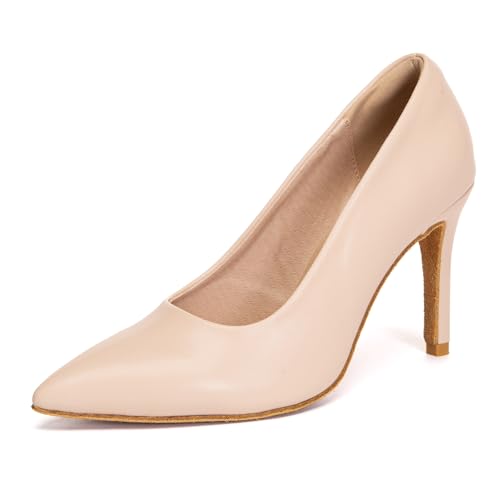 SWDZM Geschlossene Zehe Latinische Tanzschuhe High Heel Moderne Salsa Ballroom Tanzschuhe,Ferse-9cm,Akt,EU 40 von SWDZM