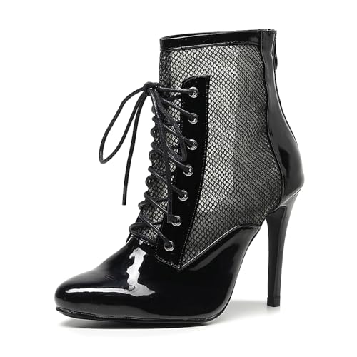 SWDZM High Heel Tanzstiefel Damen Latein Salsa Tango Tanzschuhe,Ferse 11,Gummi,36.5EU von SWDZM